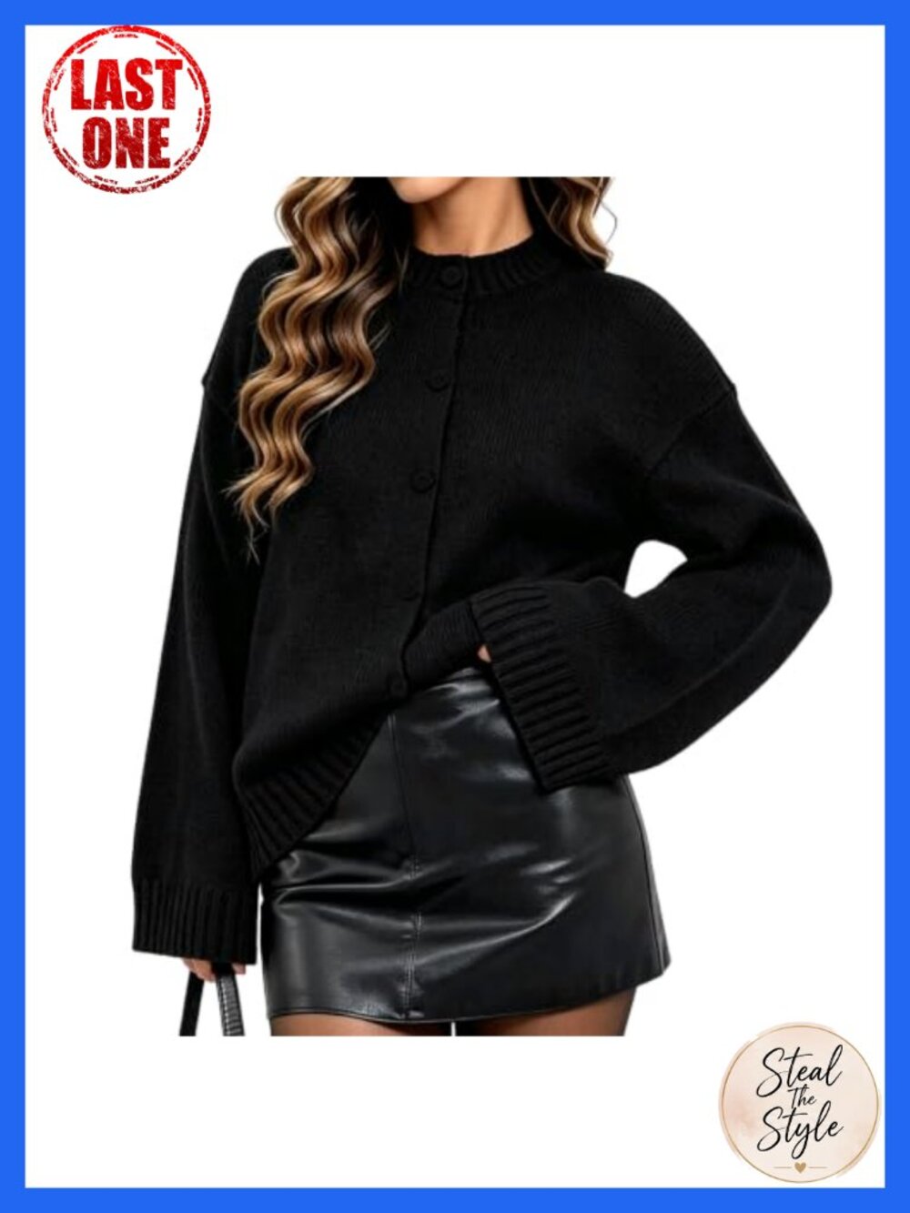 Women's Button Up Knit Cardigan Long Sleeve Relaxed Fit Fall Sweater